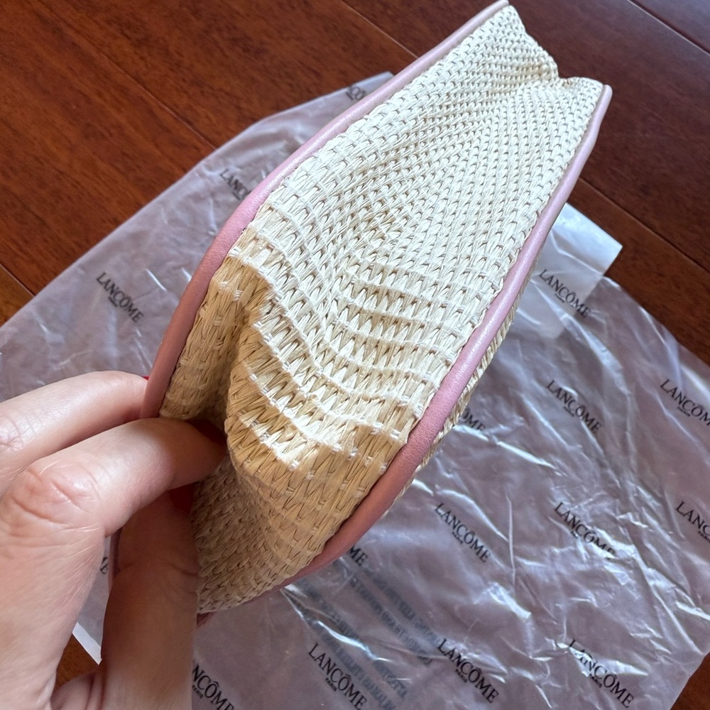 NEW Pink and Cream Women's Bag/Clutch/Cosmetic Bag - Picture 13 of 16